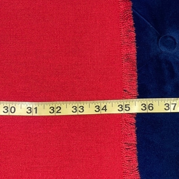 Orange Linen Table Topper 35.5” x 37.5” Approximately - Picture 7 of 7